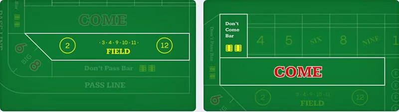Live Craps Table Layout