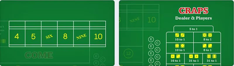 Live Craps Table Layout